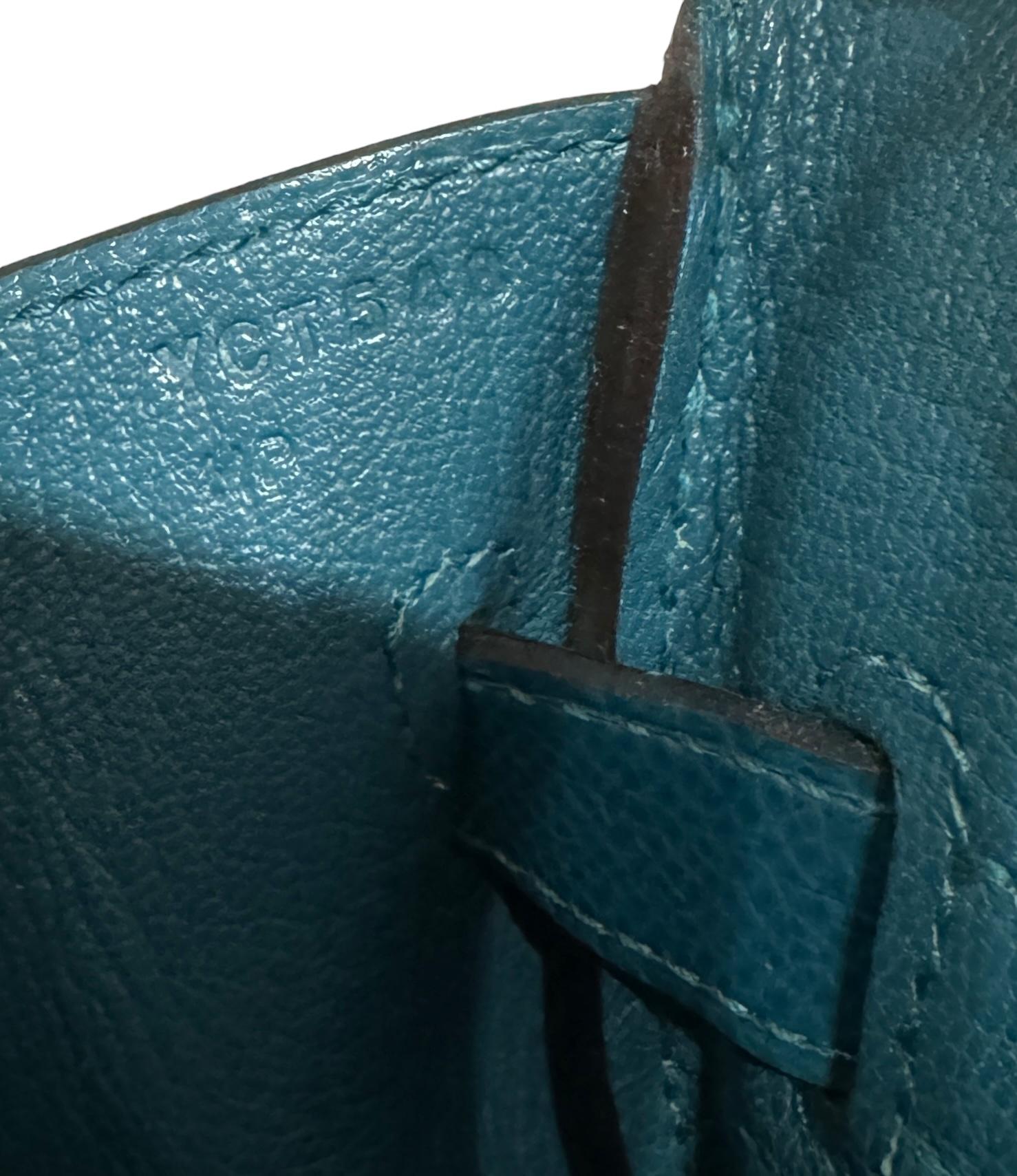 Hermes Birkin 30 Vert Bosphere Green Epsom Leather Gold Hardware New 5