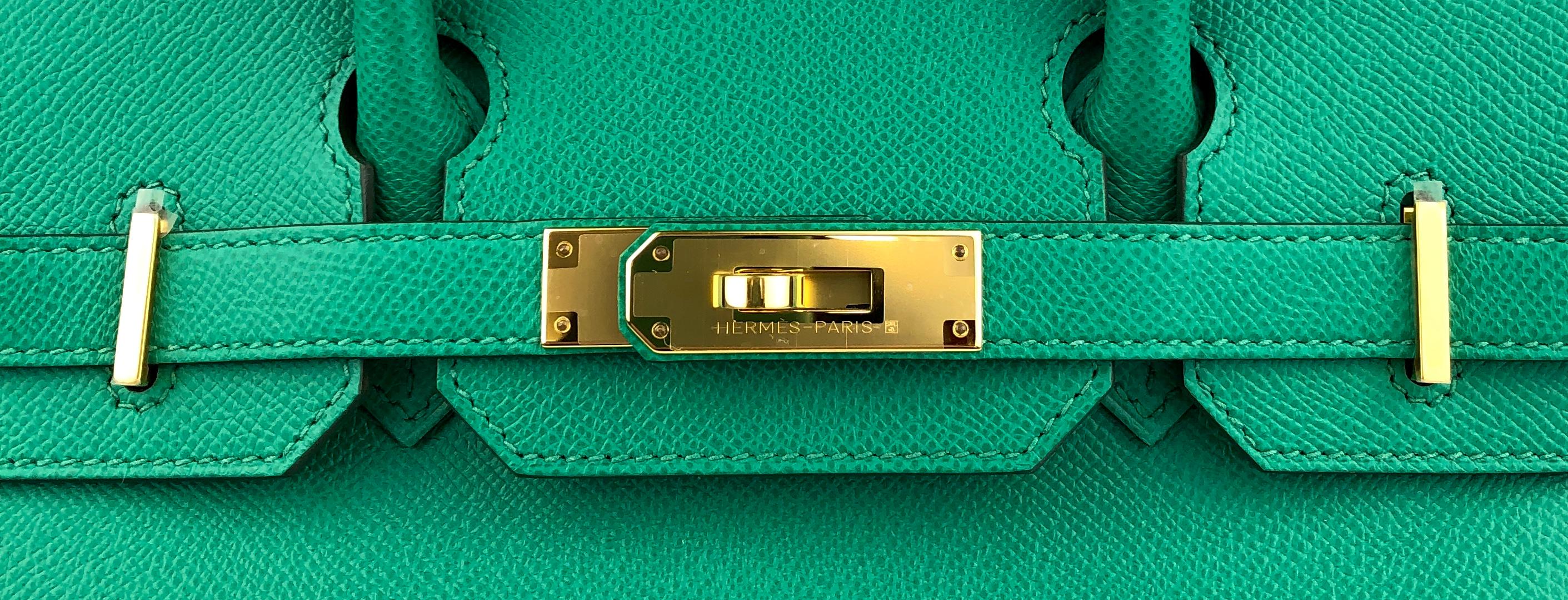 Women's or Men's Hermes Birkin 30 Vert Jade Green Epsom Gold Hardware 2021