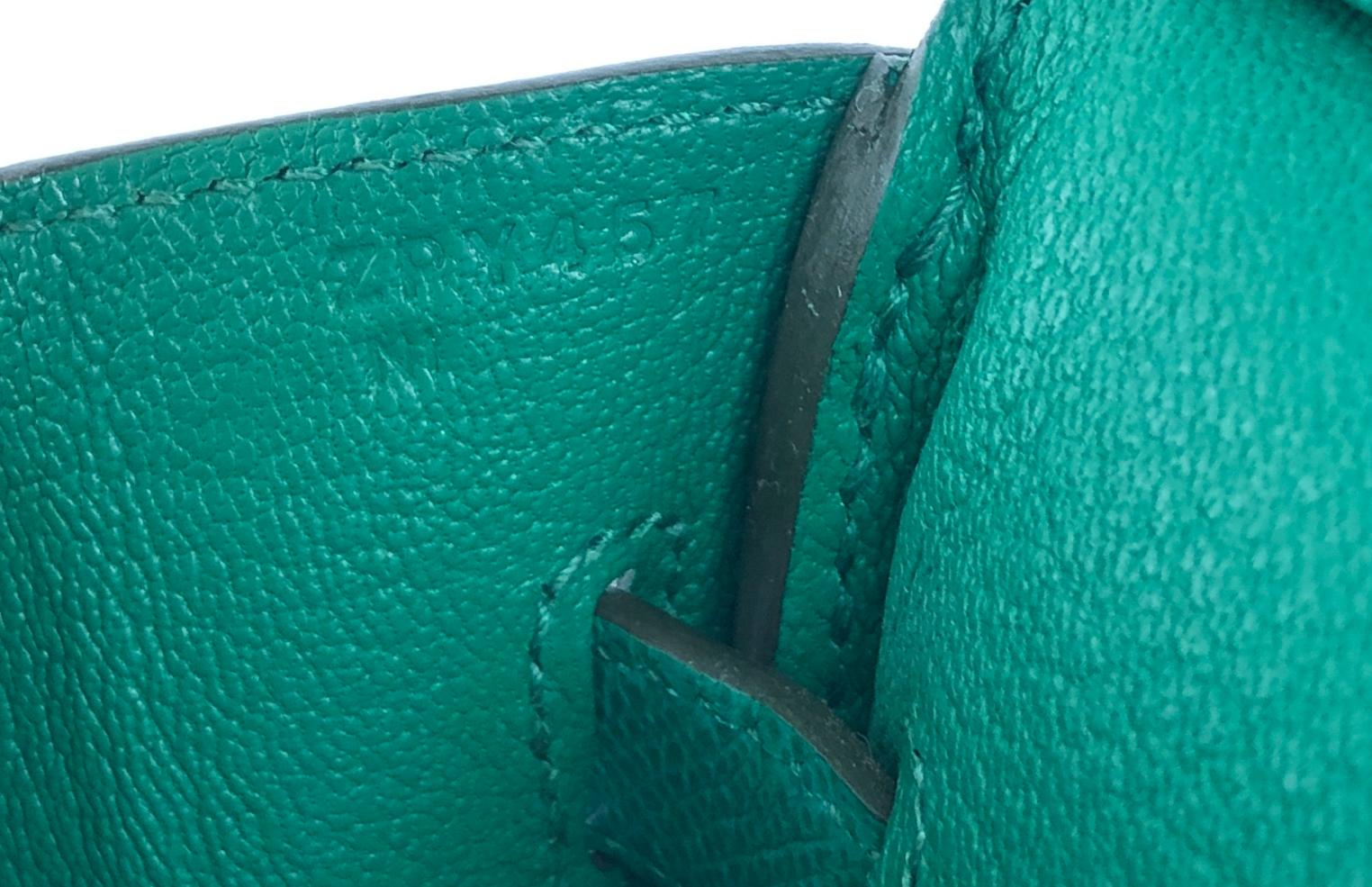 Hermès - Sac Birkin 30 Vert Jade Green Epsom Or Hardware 2021 4