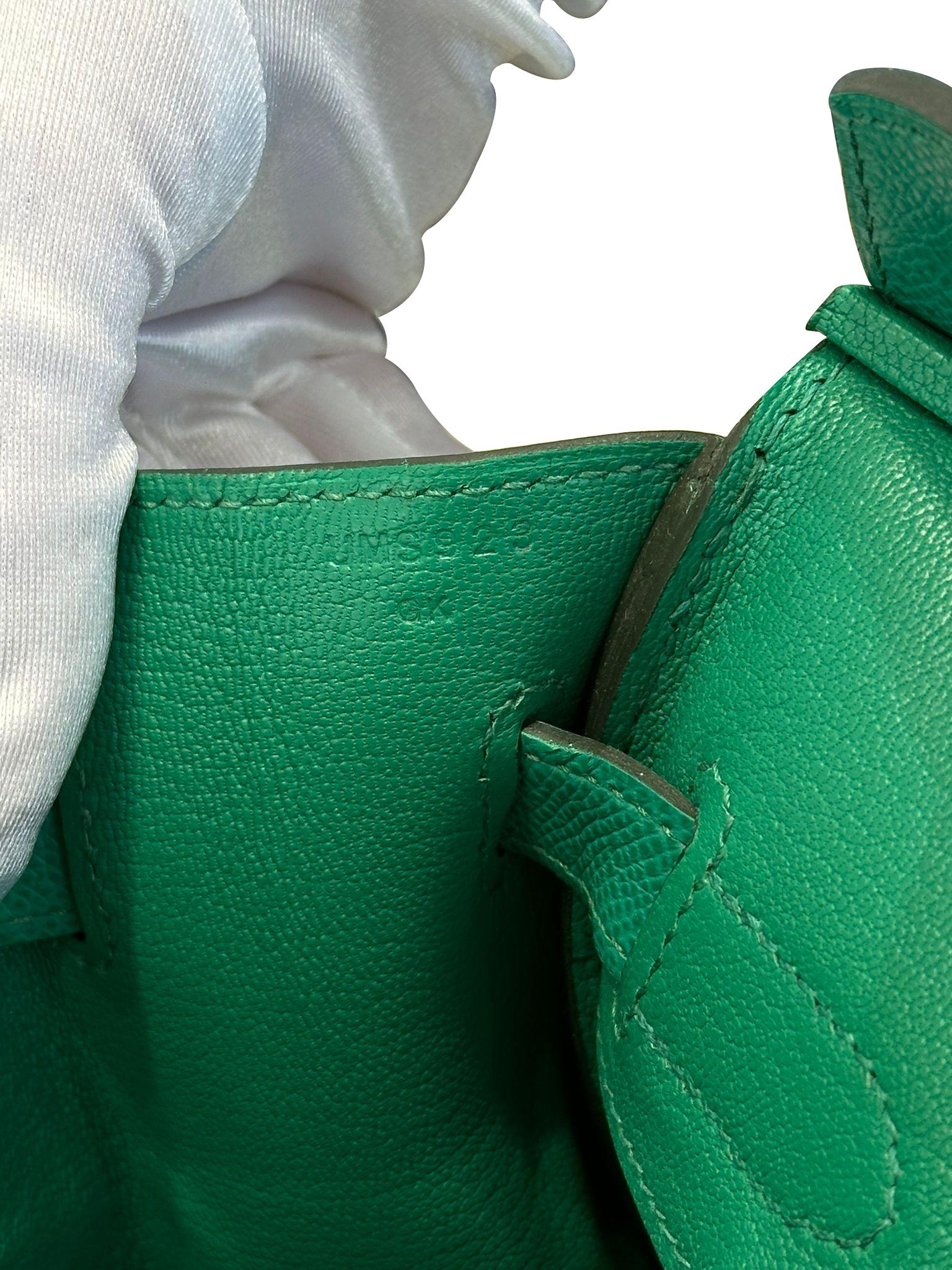 Hermès Birkin 30 Vert Jade Green Epsom With Gold Hardware For Sale 15