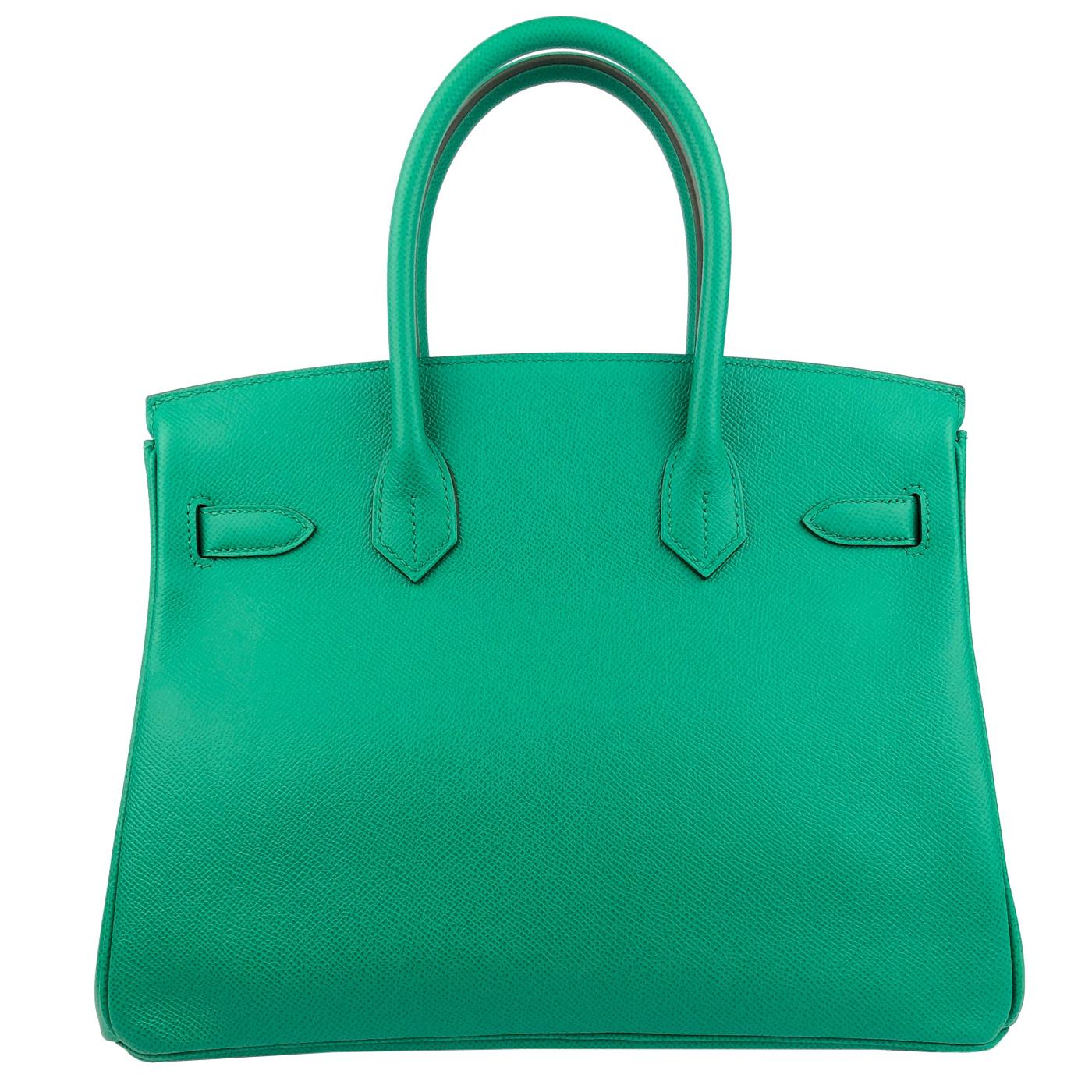 Hermès Birkin 30 Vert Jade Green Epsom With Gold Hardware In New Condition For Sale In Aventura, FL