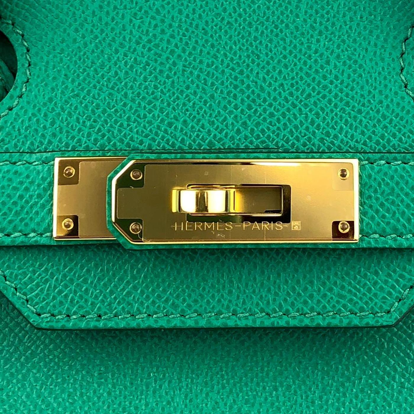 Hermès Birkin 30 Vert Jade Green Epsom With Gold Hardware For Sale 3