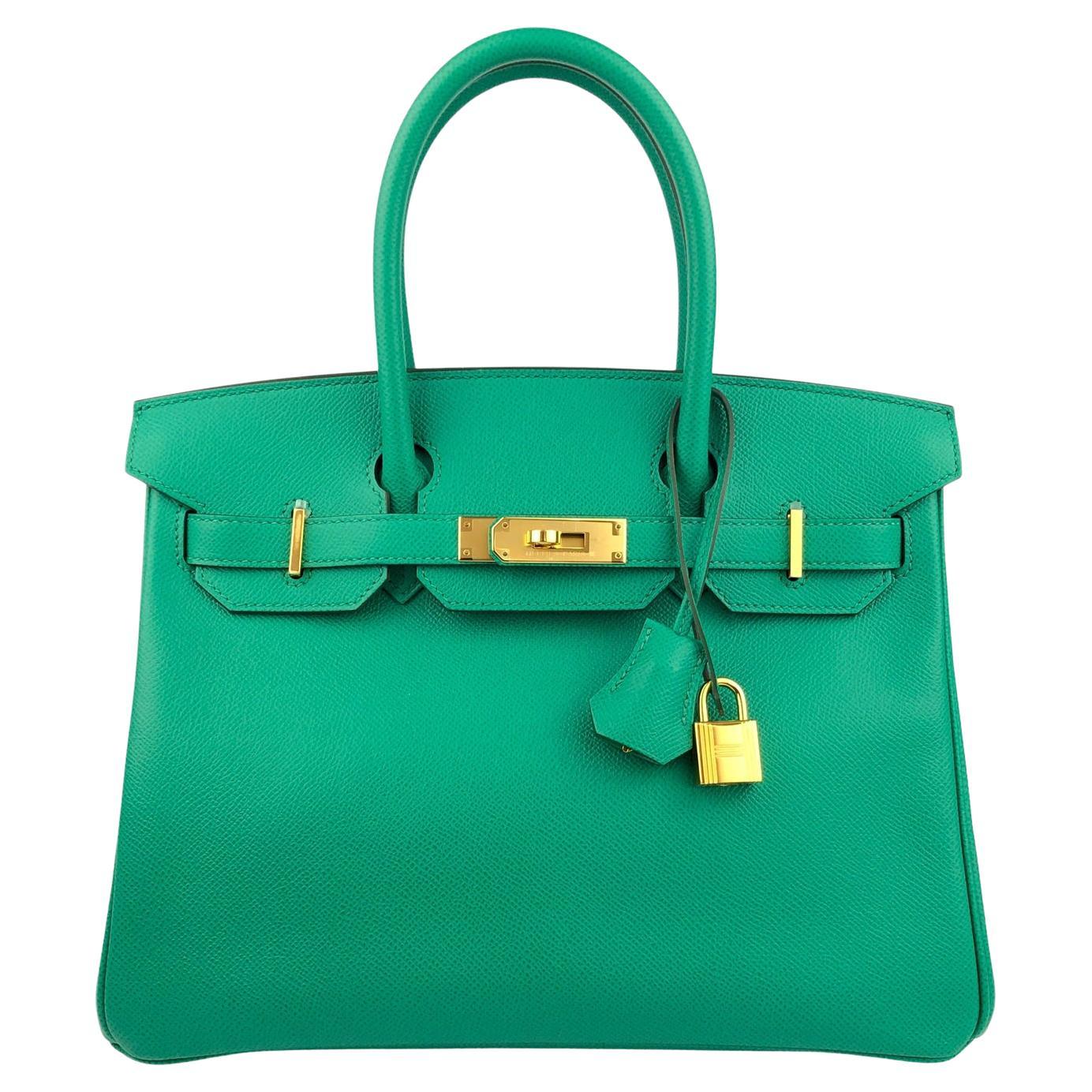 Hermès Birkin 30 Vert Jade Green Epsom With Gold Hardware For Sale