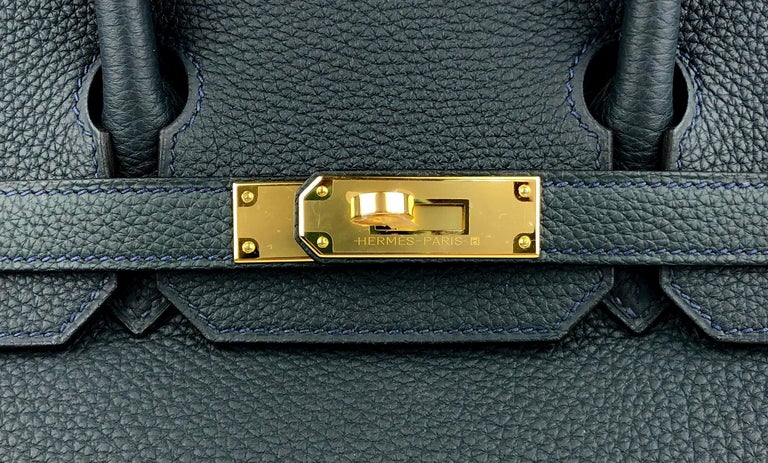 Hermes Birkin 30 Vert Rousseau Green Togo Leather Gold Hardware