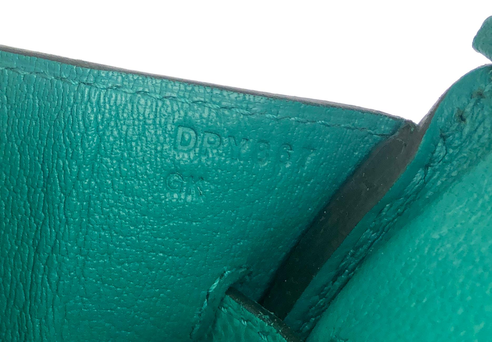 Hermès - Sac Birkin 30 Vert Verone en cuir Epsom finitions métalliques dorées 1