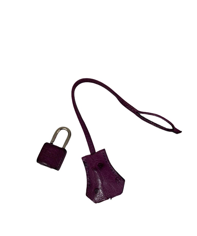 Birkin 30 ostrich handbag Hermès Purple in Ostrich - 31343289