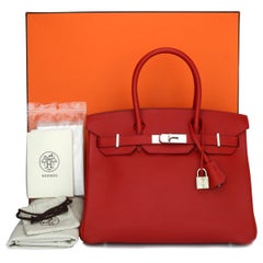 Hermès Birkin 30cm Bag Rouge Casaque Epsom Leather w/Palladium Hardware 2013