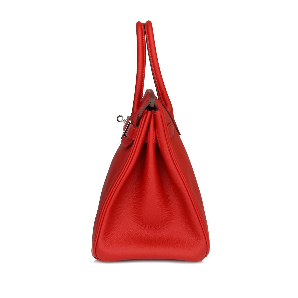 Women's or Men's Hermès Birkin 30cm Bag Rouge Casaque Epsom Leather w/Palladium Hardware 2013