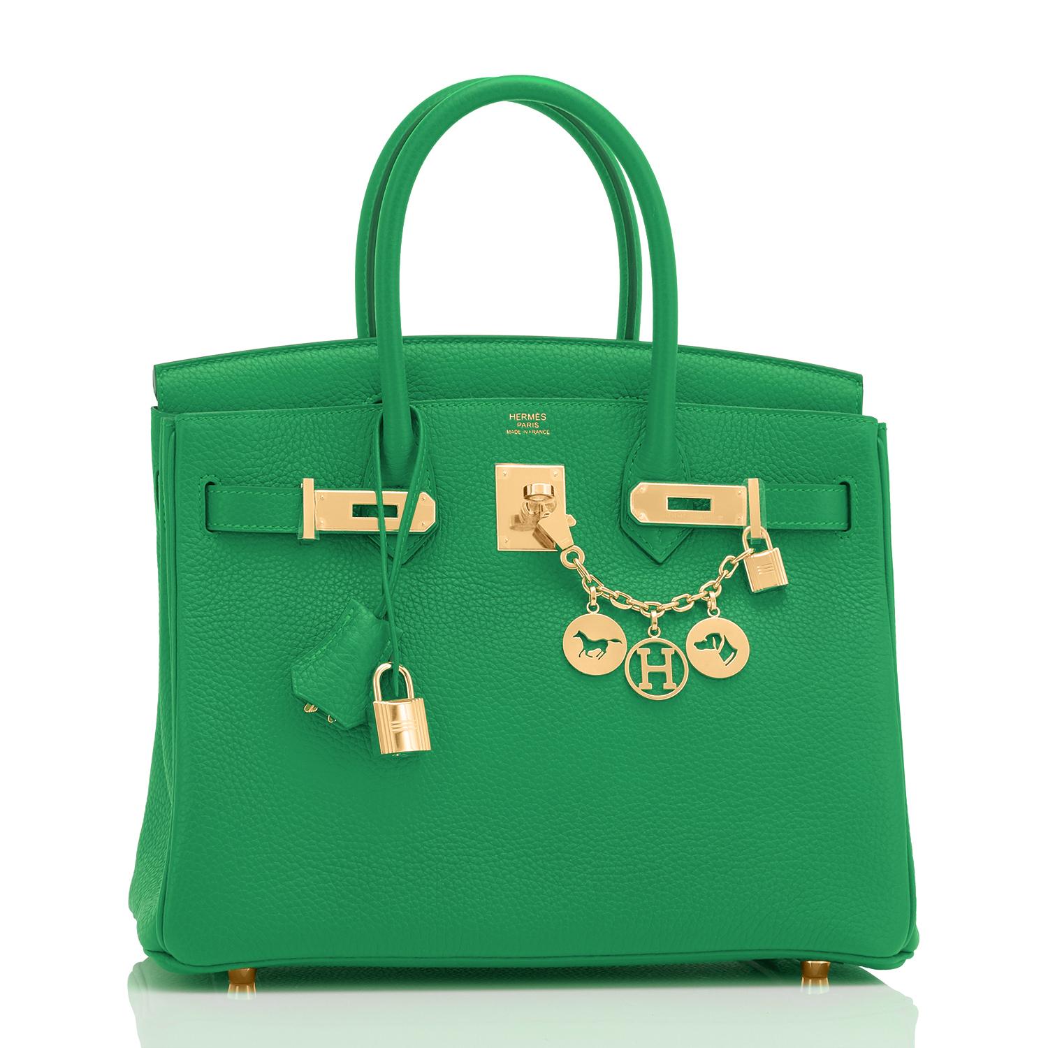 Hermes Birkin 30cm Bambou Bag Bag Gold Hardware Y Stamp, 2020
Just purchased from Hermes store! Bag bears new 2020 interior Y Stamp.
Brand New in Box. Store fresh. Pristine condition (with plastic on hardware).
Perfect gift! Coming full set with