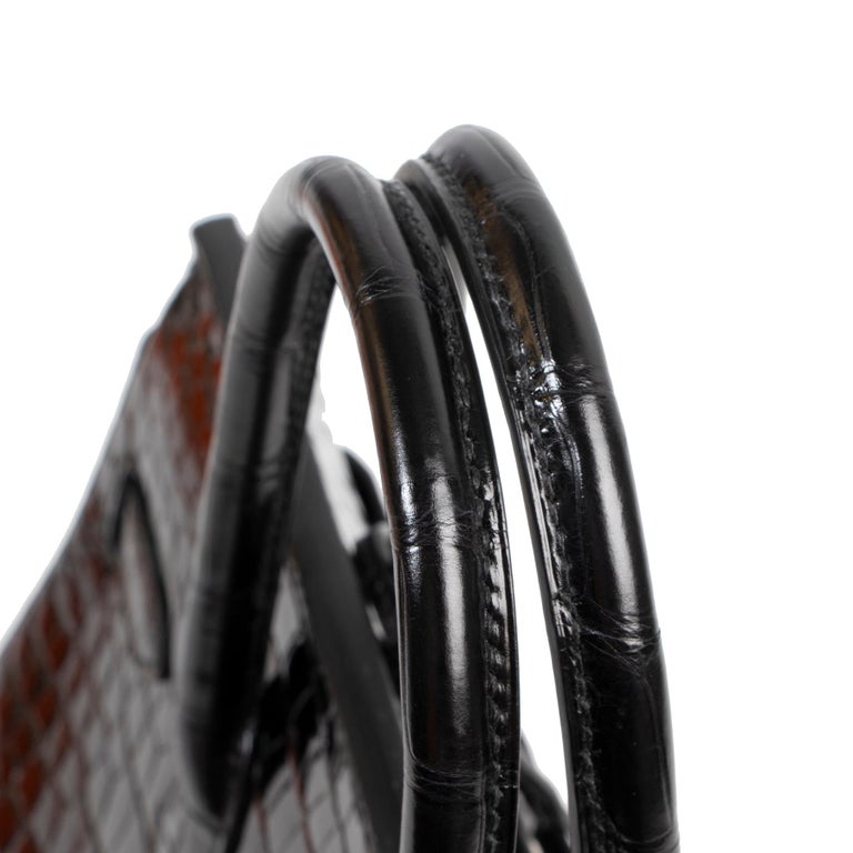 Hermès Birkin 30cm black Crocodile Porosus PHW For Sale 2