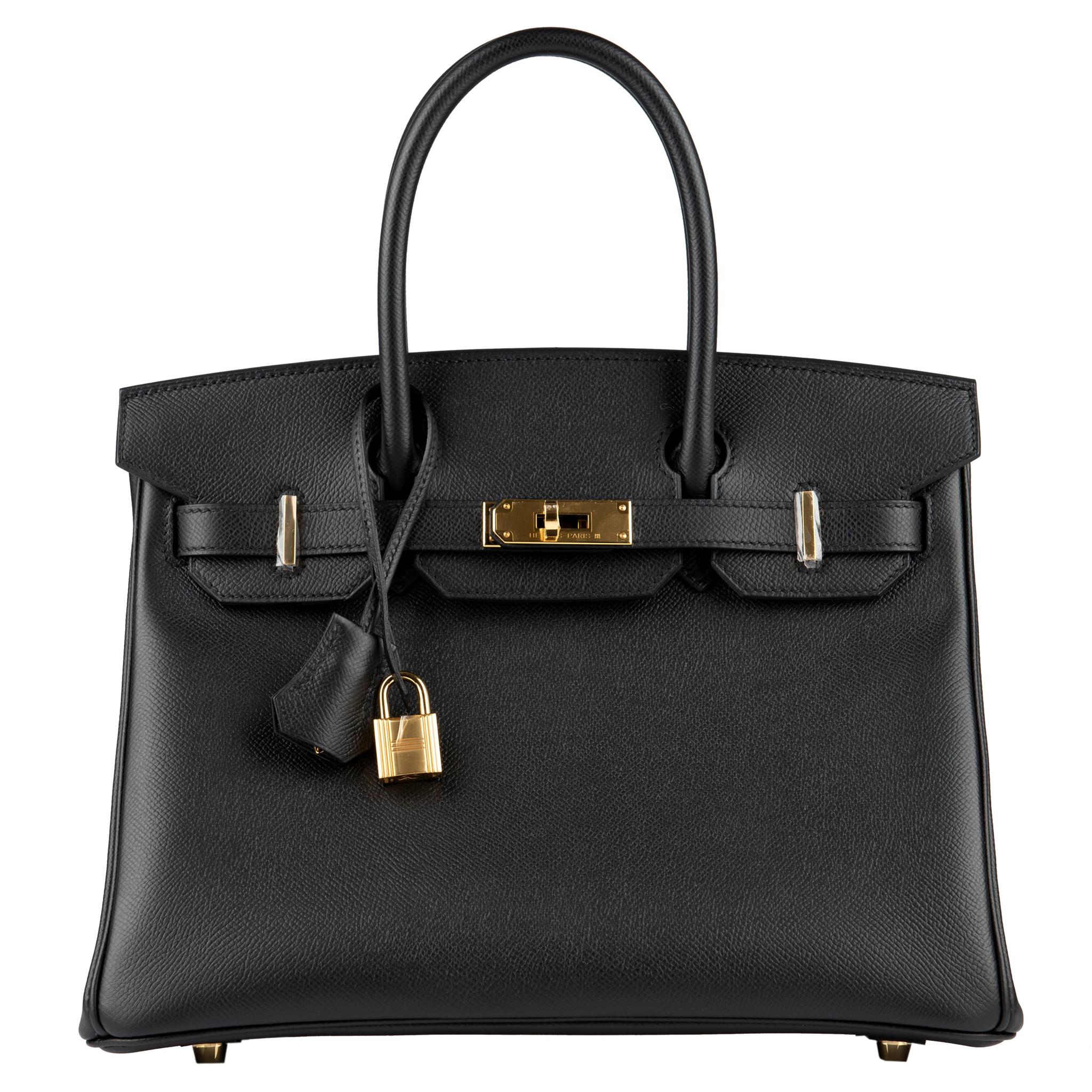 Hermès Birkin 30cm Black Epsom Leather Gold Hardware For Sale at 1stDibs