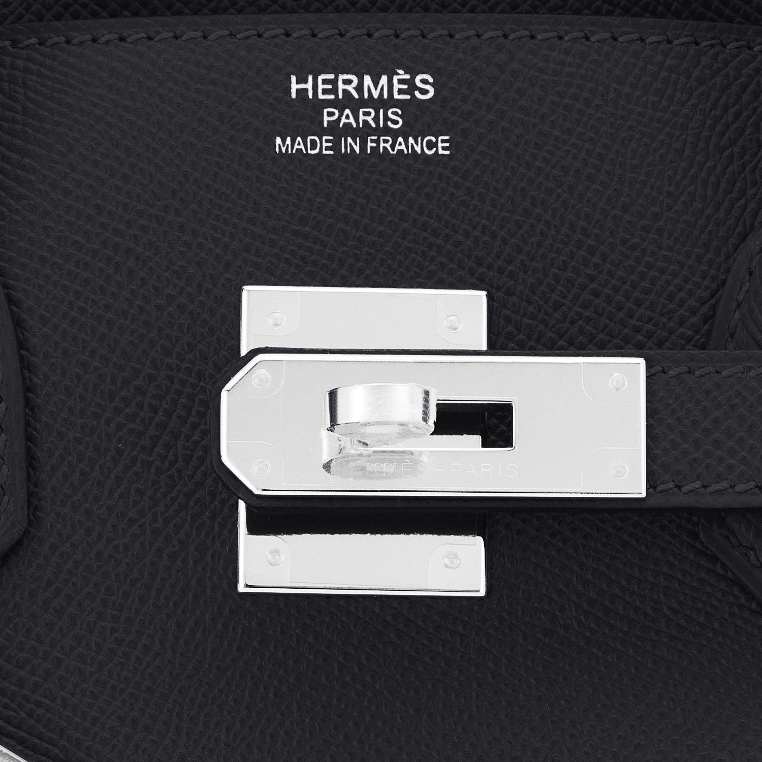 Hermes Birkin 30cm Black Epsom Palladium Bag Y Stamp, 2020 6