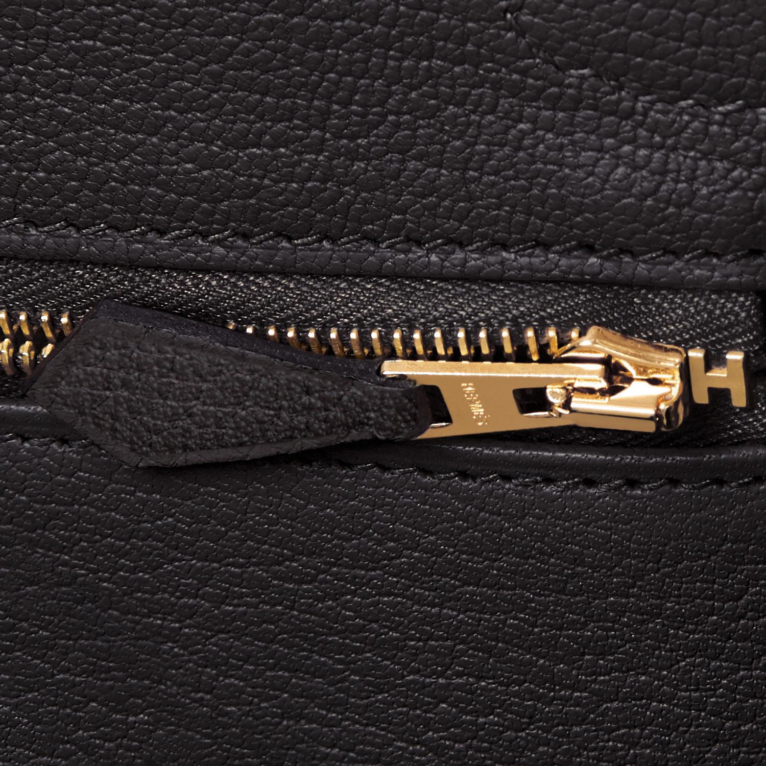 Hermes Birkin 30cm Black Noir Gold Hardware Novillo Bag RARE NEW 7