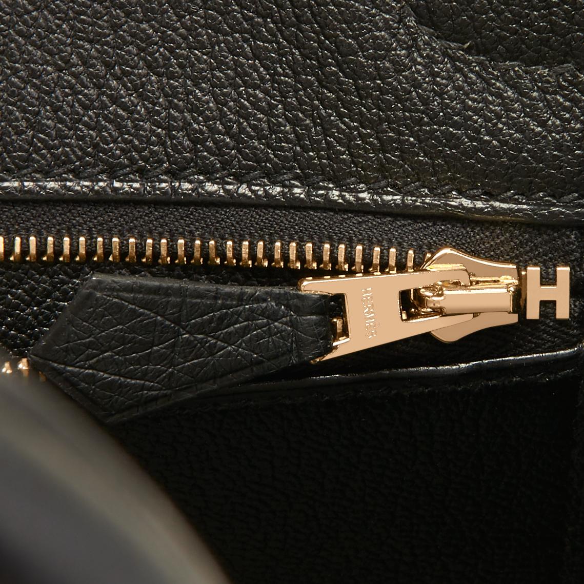 Hermes Birkin 30cm Black Ostrich Rose Gold Hardware Bag RARE Z Stamp, 2021  4