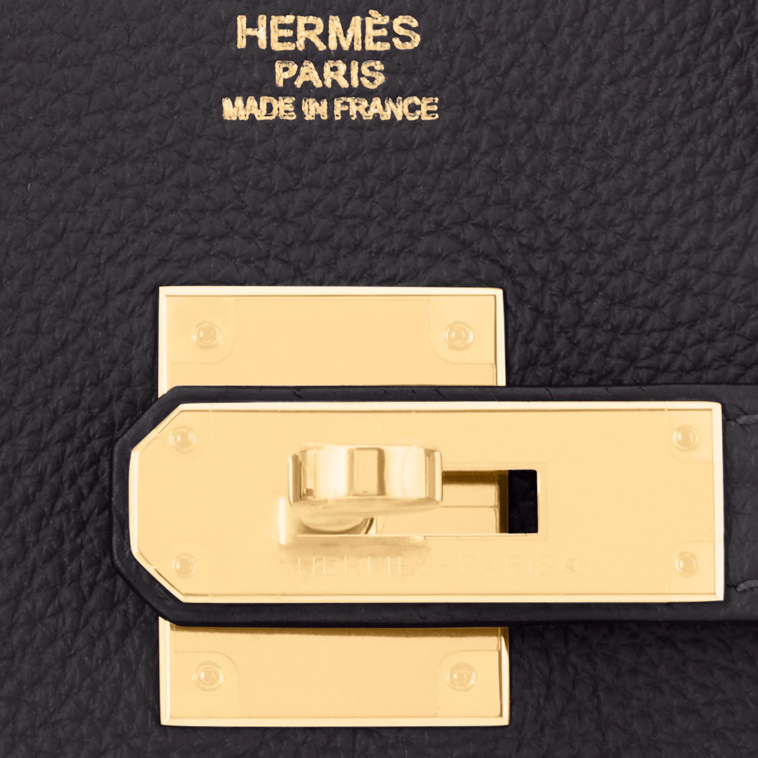 Hermes Birkin 30cm Black Togo Gold Hardware Bag U Stamp, 2022 For Sale 5