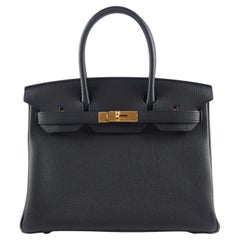 Hermès BIRKIN 30CM NERO Pelle di Togo con finiture dorate