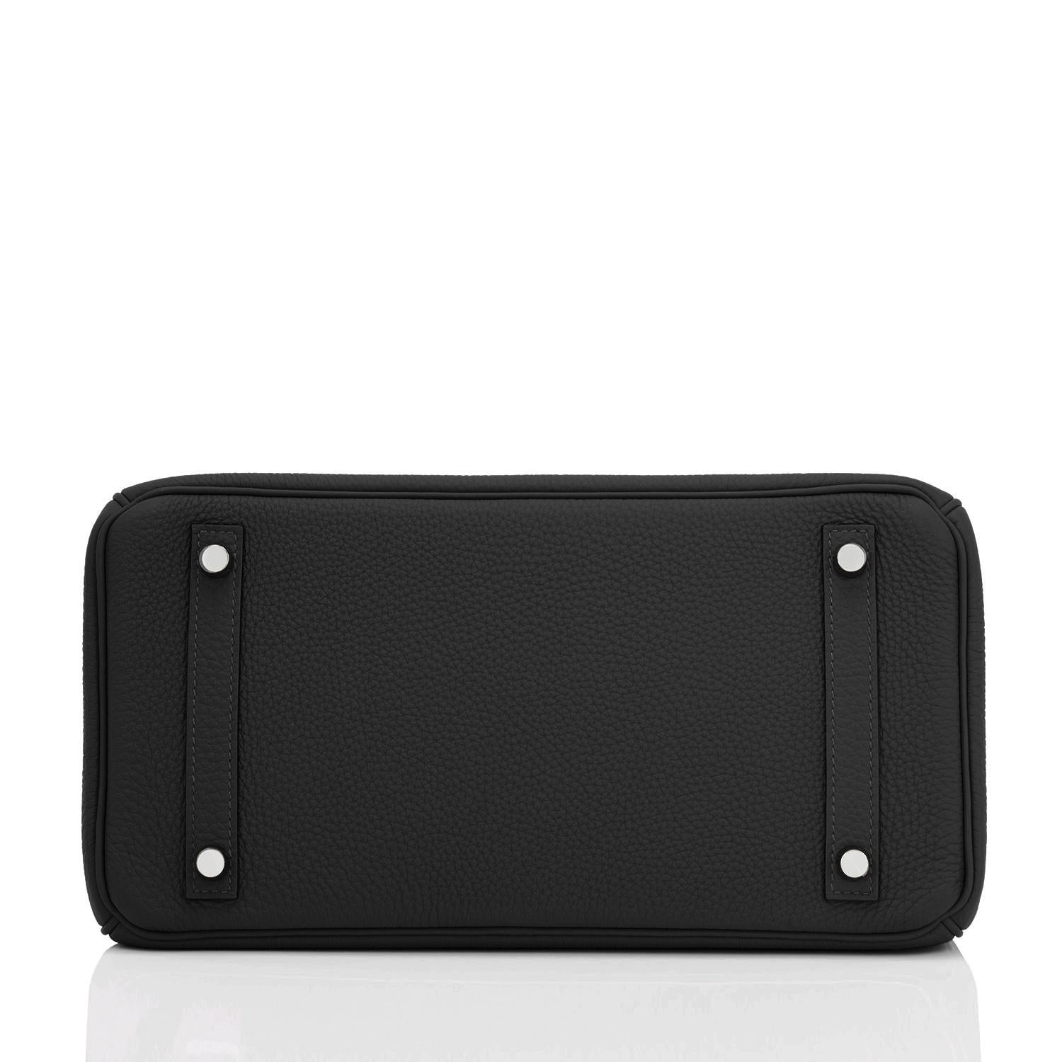 Hermes Birkin 30cm Black Togo Palladium Hardware Bag NEW 5