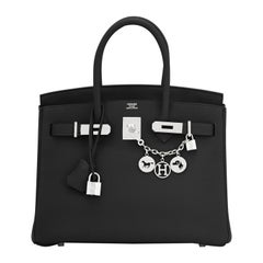 Hermes Birkin 30cm Black Togo Palladium Hardware Bag NEW