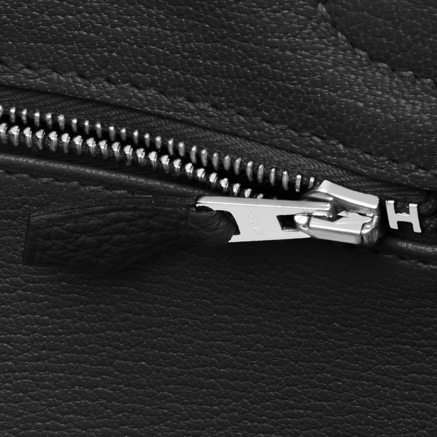Hermes Birkin 30cm Schwarz Togo Palladium Hardware Tasche U Stempel, 2022 im Angebot 5