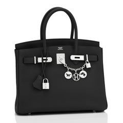 Hermes Birkin 30cm Black Togo Palladium Hardware Bag Z Stamp, 2021