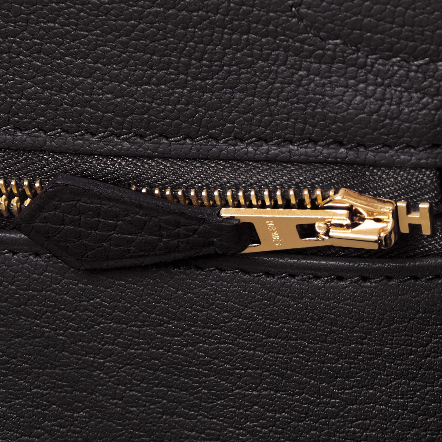 Hermes Birkin 30cm Noir Togo Rose Gold Hardware Bag U Stamp, 2022 en vente 5