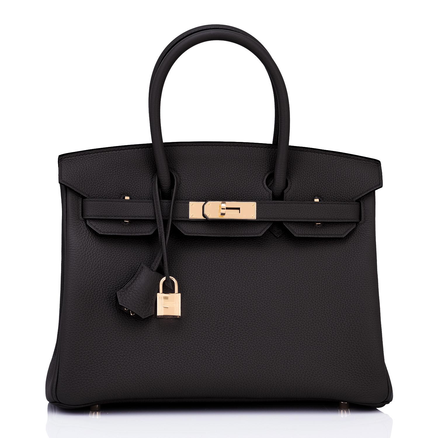 Hermes Birkin 30cm Black Togo Rose Gold Hardware Bag Z Stamp, 2021 1