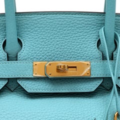Hermès Birkin 30cm Bleu Atoll Togo/Gold Hardware