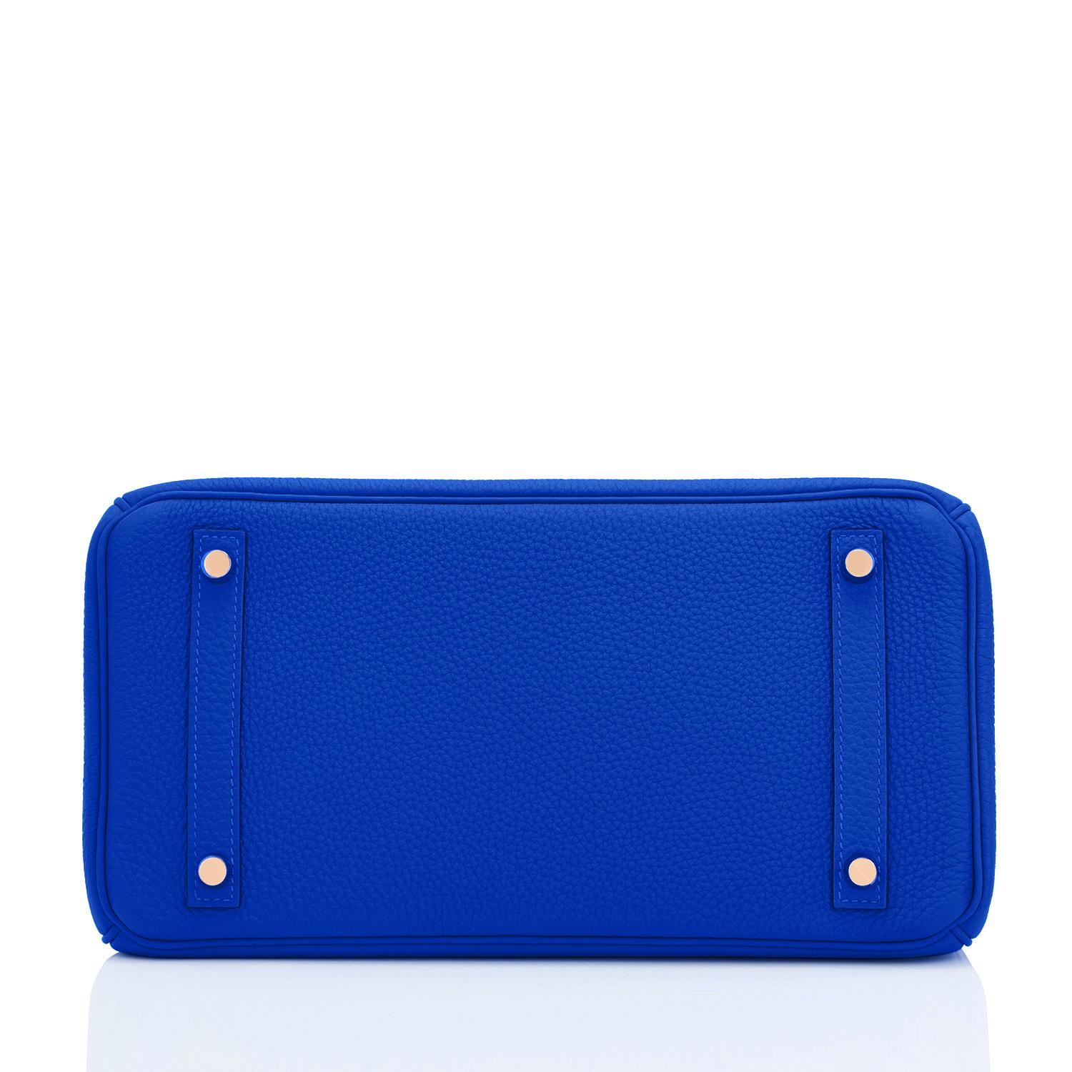 Hermes Birkin 30cm Bleu Royal Togo Blue Gold Bag U Stamp, 2022 3