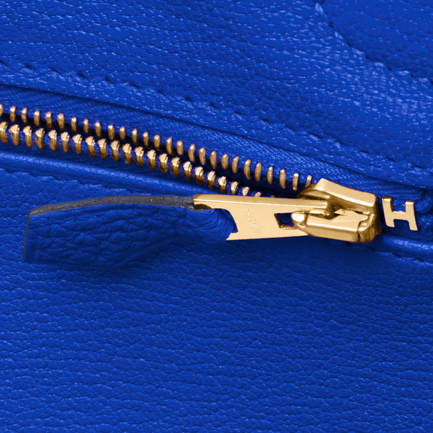 Hermes Birkin 30cm Bleu Royal Togo Blue Gold Bag U Stamp, 2022 5