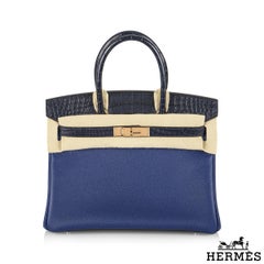 Hermès Birkin Touch 30cm Bleu Saphir/Bleu Marine Alligator/Novillo RGHW