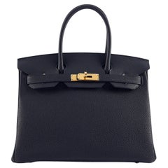 HERMÈS BIRKIN 30CM CABAN Cuir togolais avec accessoires dorés