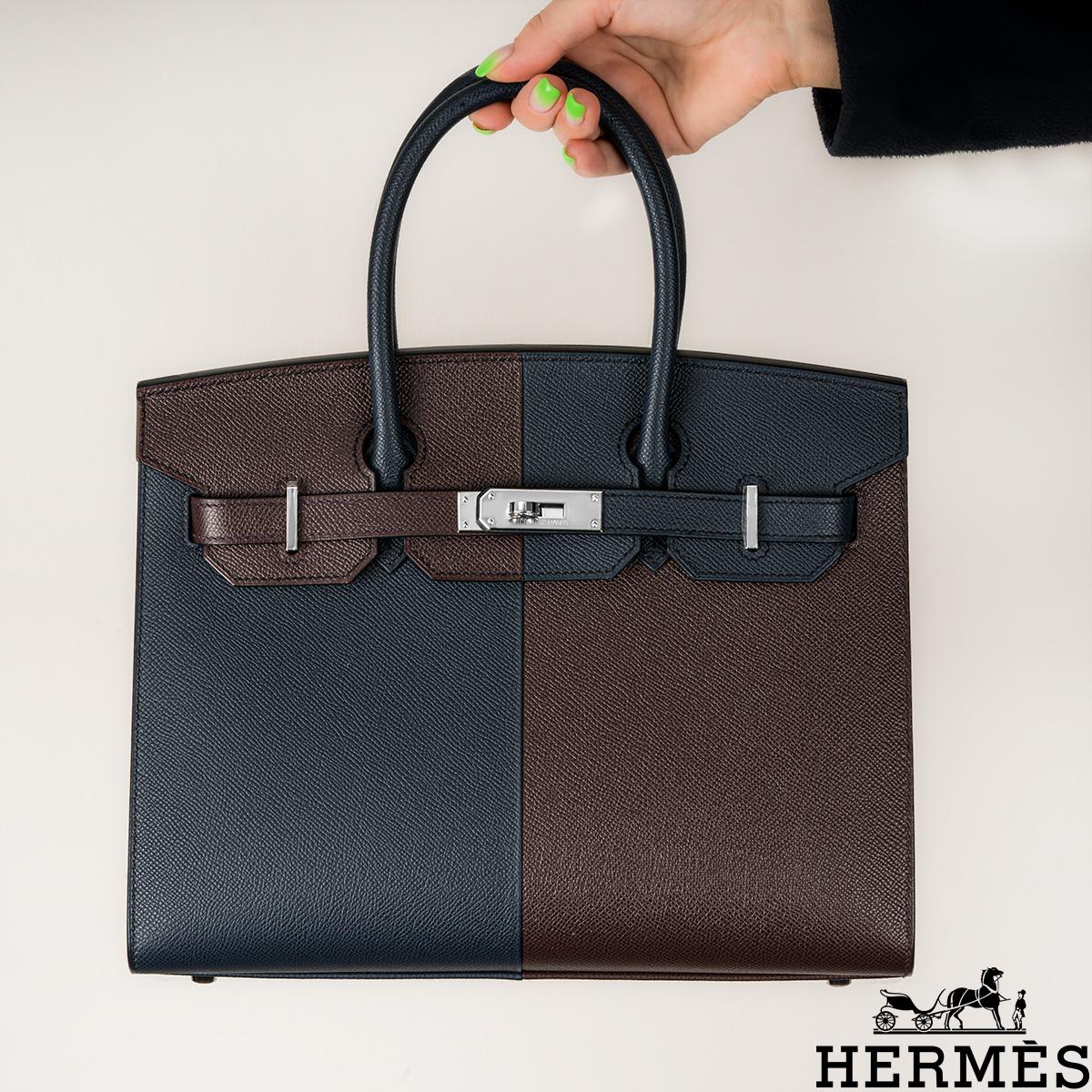 Hermès Birkin 30cm Casaque Bleu Indigo/ Rouge Sellier/ Rose Texas Veau Epsom PHW 8