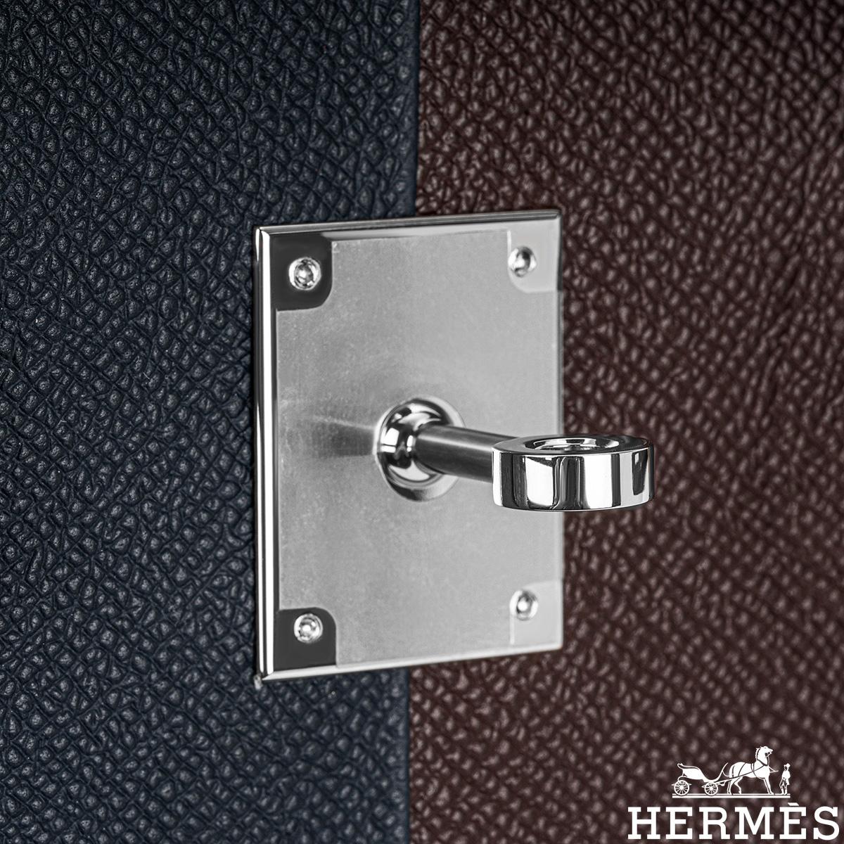Hermès Birkin 30cm Casaque Bleu Indigo/ Rouge Sellier/ Rose Texas Veau Epsom PHW 1