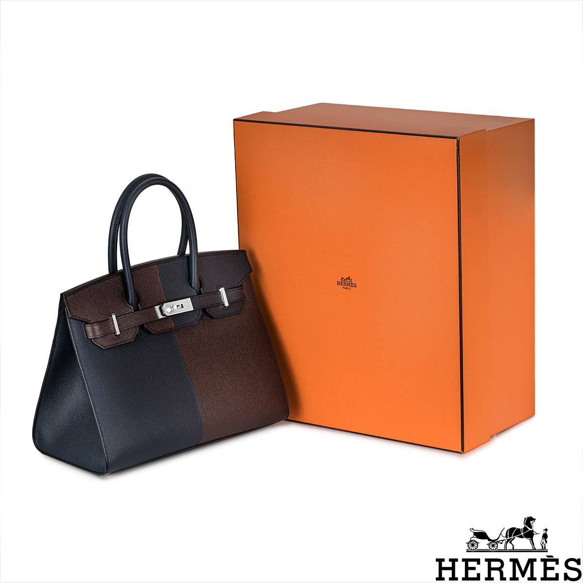 Hermès Birkin 30cm Casaque Bleu Indigo/ Rouge Sellier/ Rose Texas Veau Epsom PHW 5