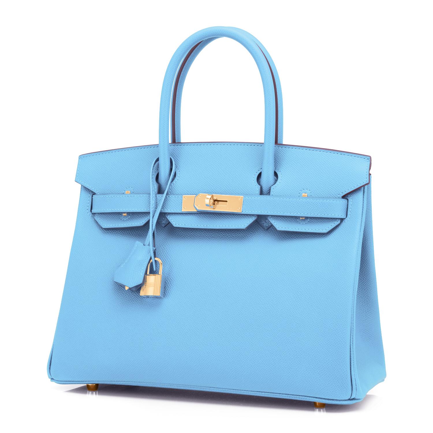 Hermes Birkin 30cm Celeste Birkin Sky Blue Epsom Gold Hardware Bag NEW IN BOX
Just purchased from Hermes store! Bag bears new interior 2020 Y Stamp.
Brand New in Box. Store fresh. Pristine condition (with plastic on hardware).
Perfect gift! Coming