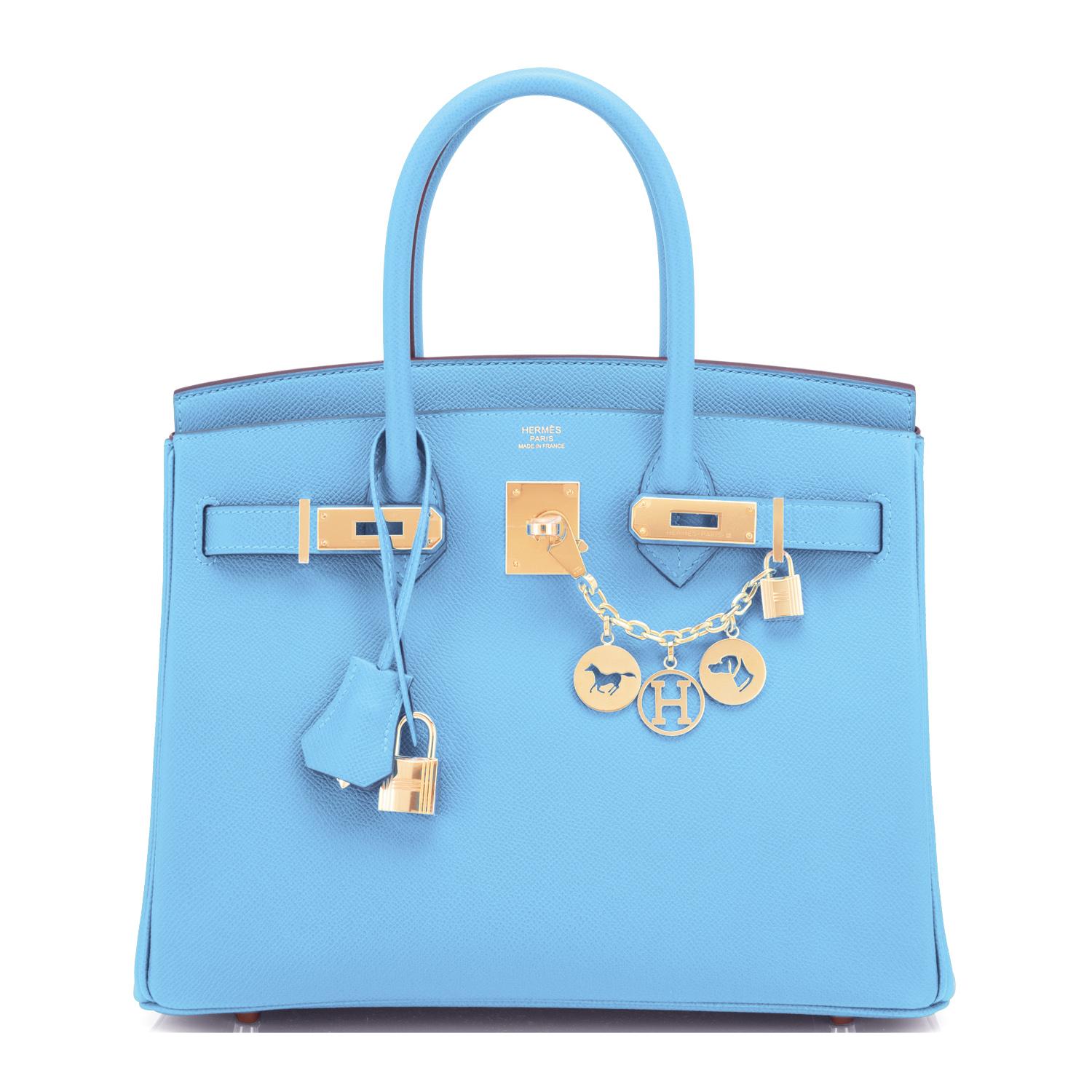 Hermes Birkin 30cm Celeste Birkin Sky Blue Epsom Gold Hardware Bag U Stamp 2022 at 1stDibs birkin epsom hermes 2022 new bags hermes birkin 30 handbag
