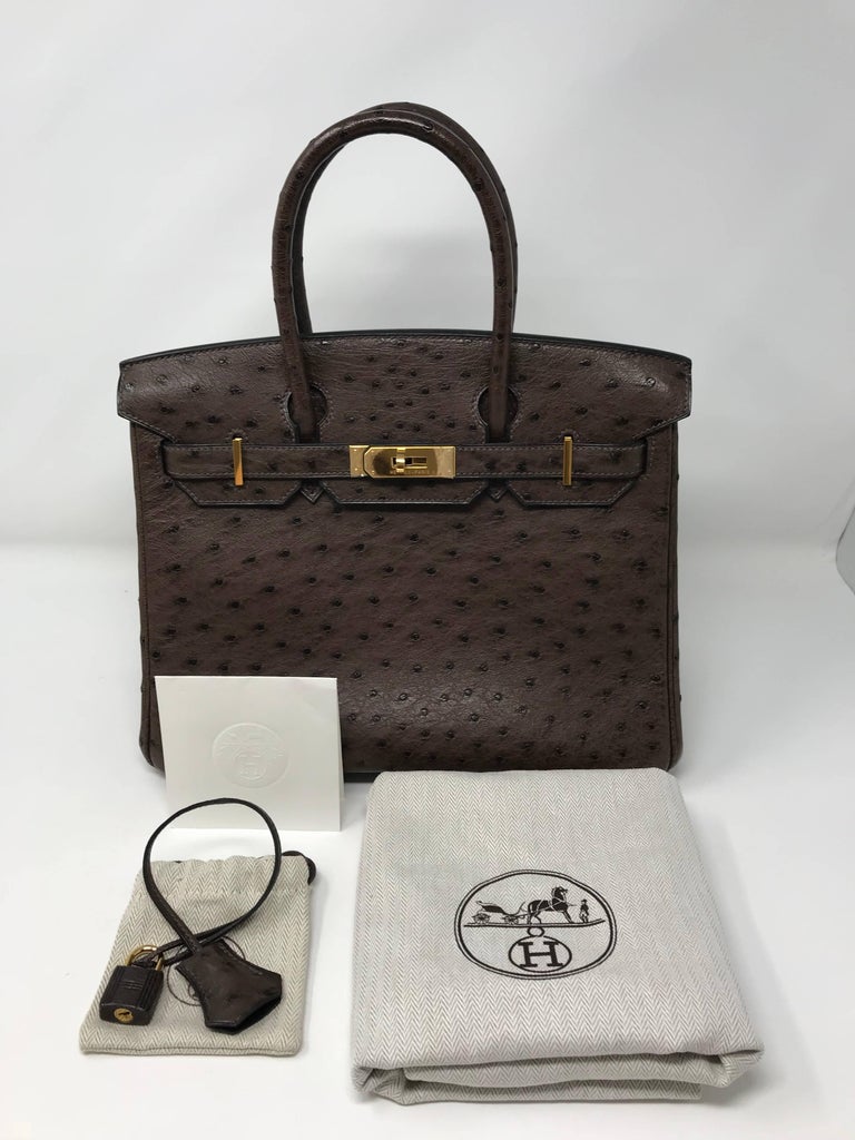 hermes brown ostrich birkin