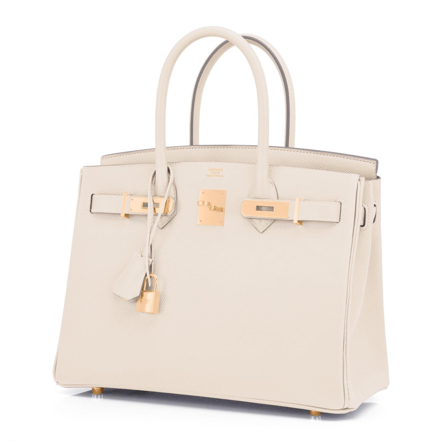 Hermes Birkin 30cm Craie Rose Gold Off White Epsom Bag Y Stamp, 2020
Don't miss this sublime and most wanted Craie and Rose Gold Hardware combination!
Brand New in Box. Store Fresh. Pristine Condition (with plastic on hardware)
The hottest color of