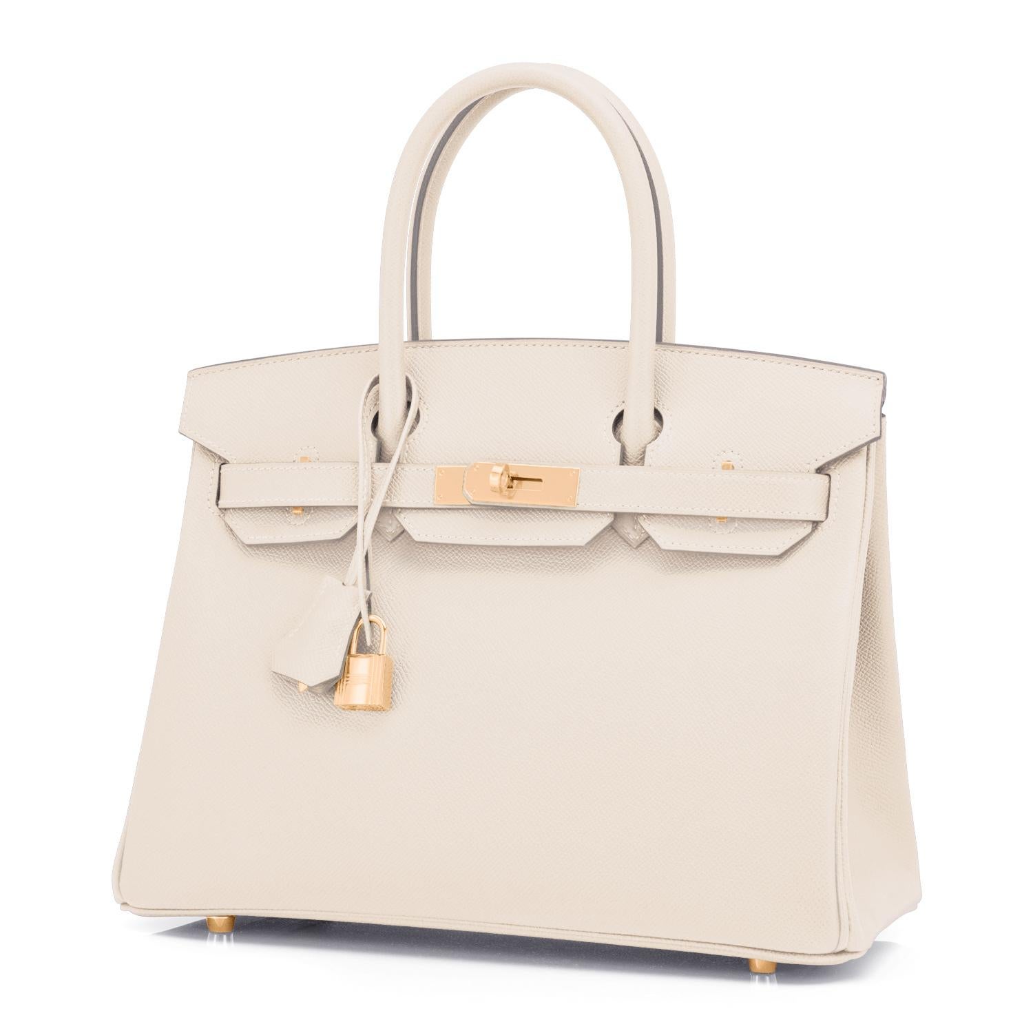 Hermes Birkin 30cm Craie Rose Gold Off White Epsom Bag Y Stamp, 2020 In New Condition In New York, NY