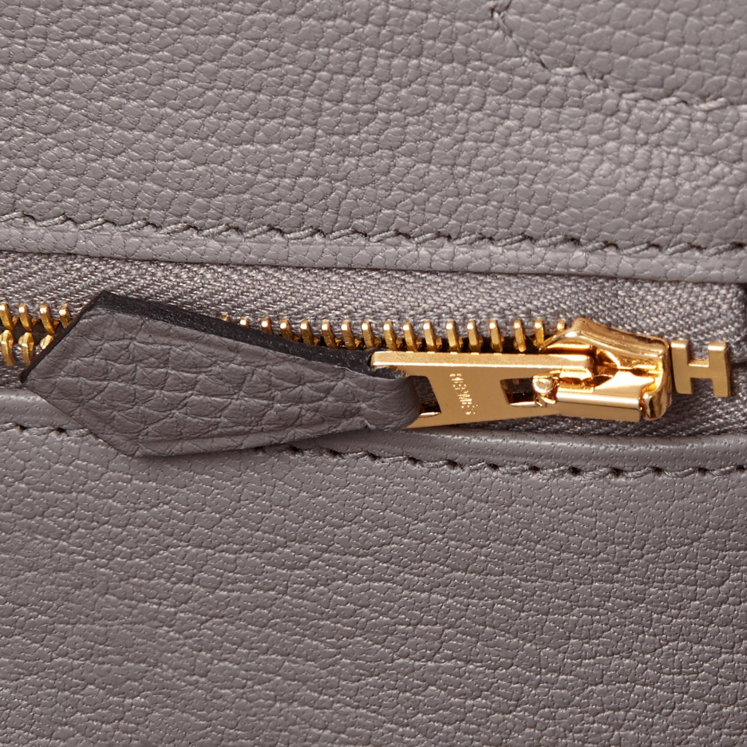 Hermes Birkin 30cm Etain Rose Gold Tin Grey Togo Bag Z Stamp, 2021 5