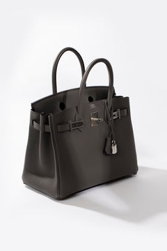 Hermès Birkin 30cm Etain Togo Leather Palladium Hardware