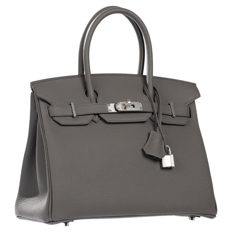 Hermès Birkin 30cm Etain Togo Leather Palladium Hardware at 1stDibs | birkin  30 price