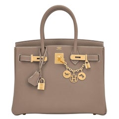 Hermes Birkin 30cm Etoupe Togo Birkin Bolso Topo Oro Sello Z, 2021