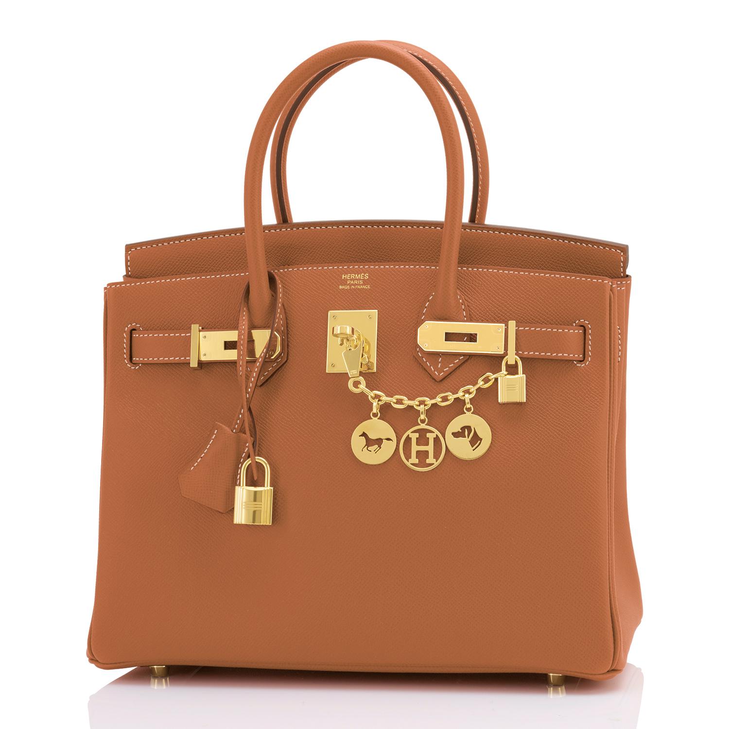 Brown Hermes Birkin 30cm Gold Camel Tan Gold Hardware Bag NEW