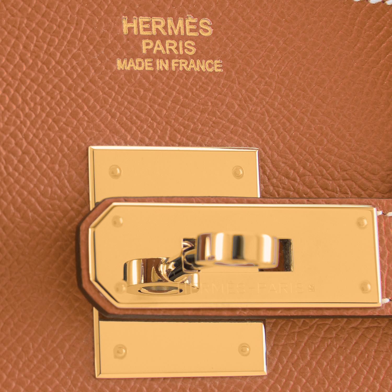 Hermes Birkin 30cm Gold Camel Tan Gold Hardware Bag NEW 8