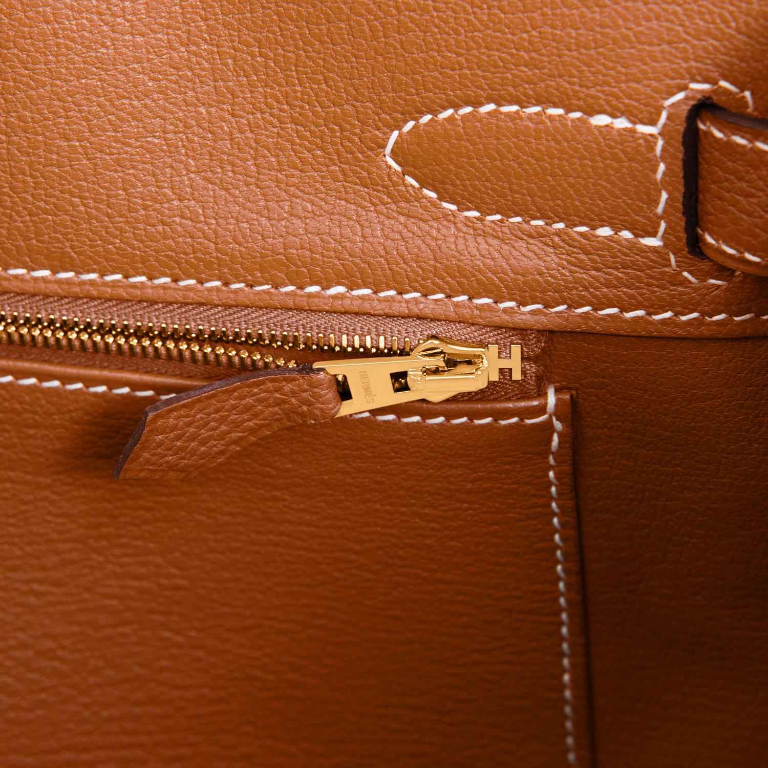 Hermes Birkin 30cm Or Camel Tan Togo Gold Hardware Sac NEW 6
