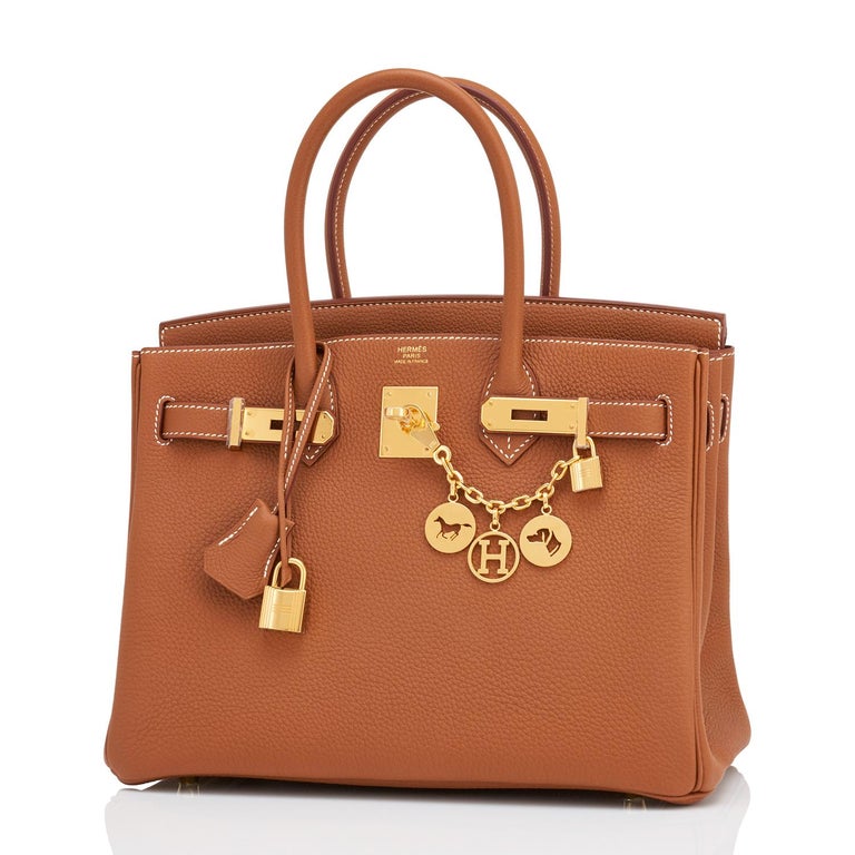 Hermes Birkin 30cm Gold Tan Togo Gold Hardware Bag U Stamp, 2022
Just purchased from Hermes store- bag bears new 2022 interior U Stamp!
Brand New in Box. Store Fresh. Pristine Condition (with plastic on hardware). 
Perfect gift! Comes with lock,