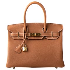 Hermes Birkin 30cm Gold Togo Birkin Bag Gold Hardware D Stamp, 2019