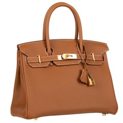 Hermès Birkin 30cm Gold Togo Leather Gold Hardware