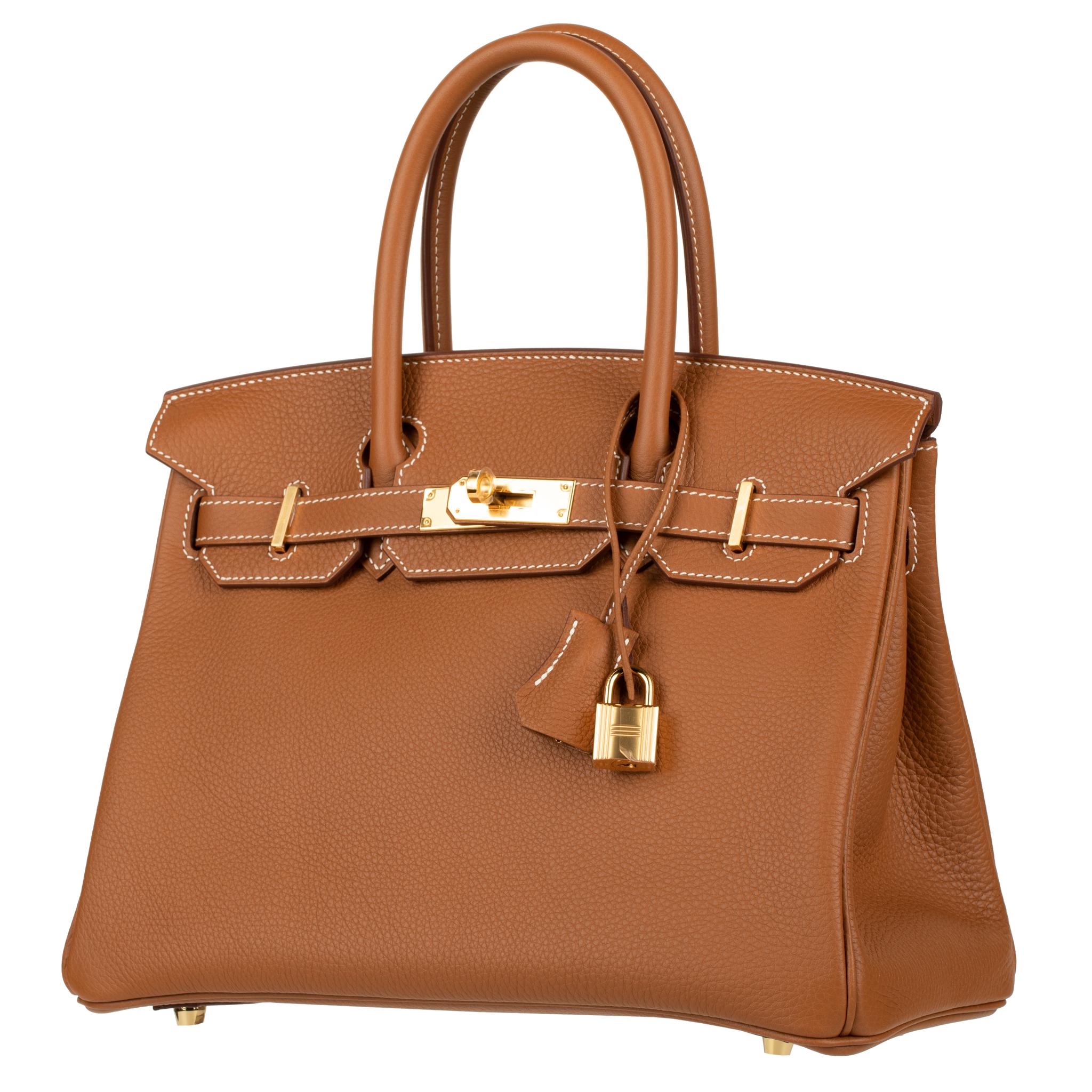 Hermès Birkin 30cm Gold Togo Leder Gold Hardware im Zustand „Neu“ in Sydney, New South Wales